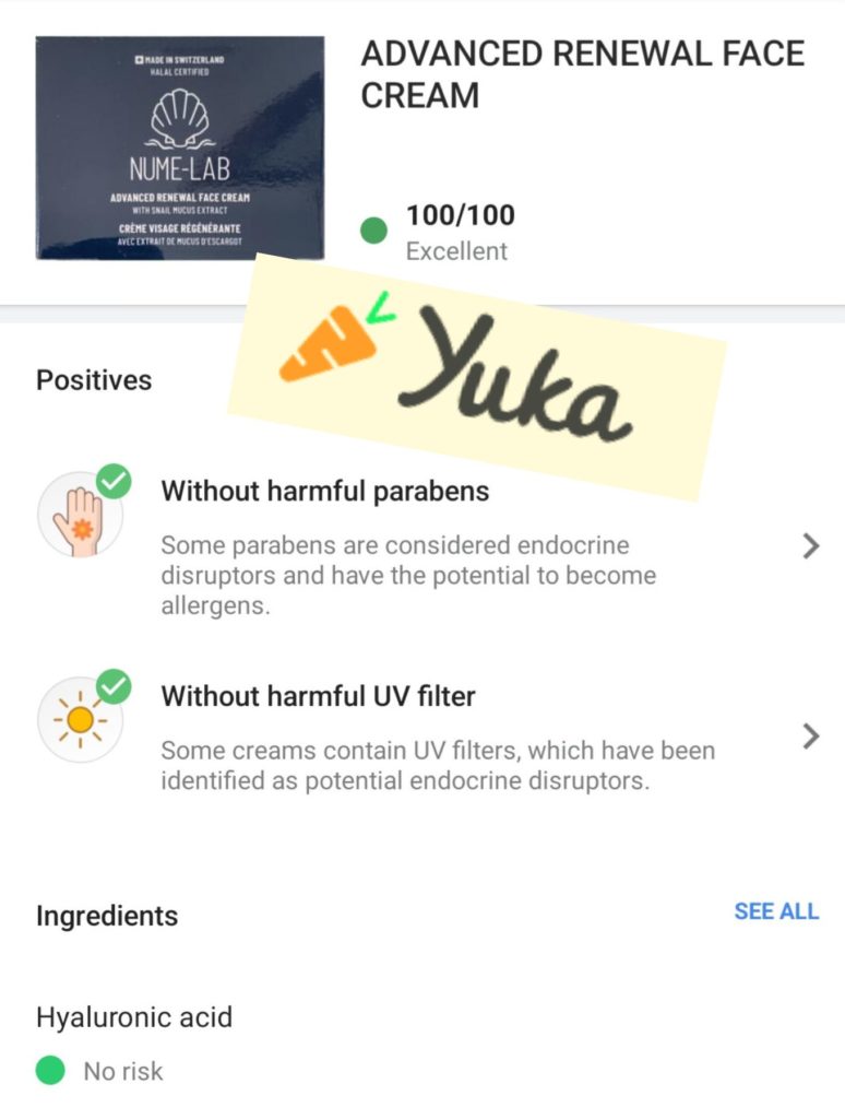 skincare preservatives numelab yuka